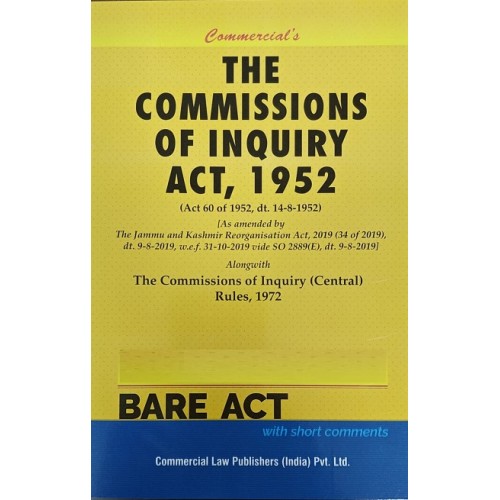 Commercial's The Commissions of Inquiry Act, 1952 Bare Act 2023